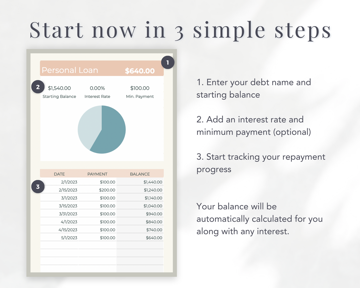 Easy Debt Payoff Tracker