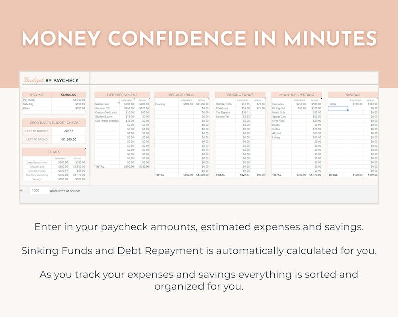 Ultimate Monthly Budget Spreadsheet