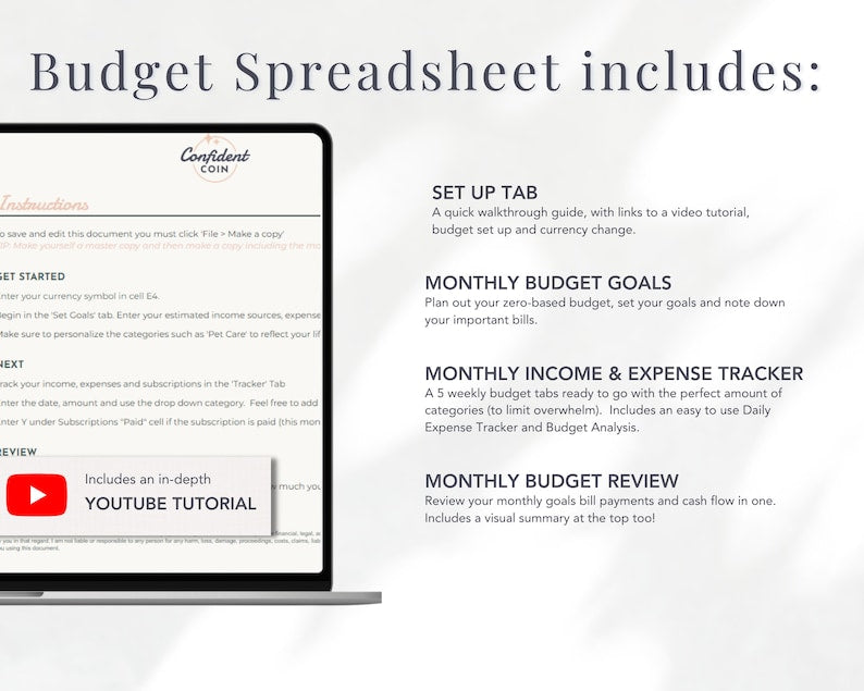 Monthly Paycheck Budget Bundle