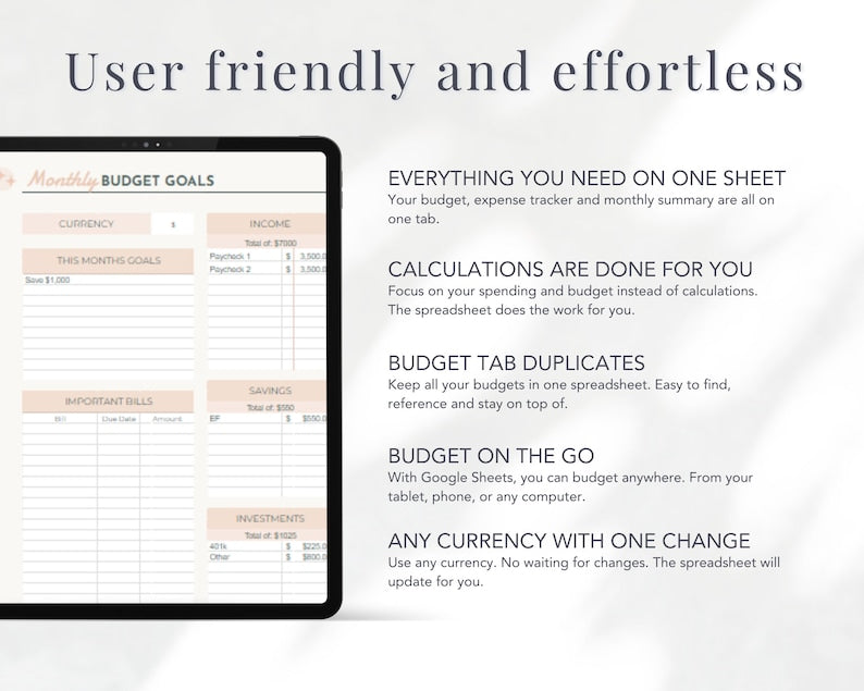 Monthly Paycheck Budget Bundle