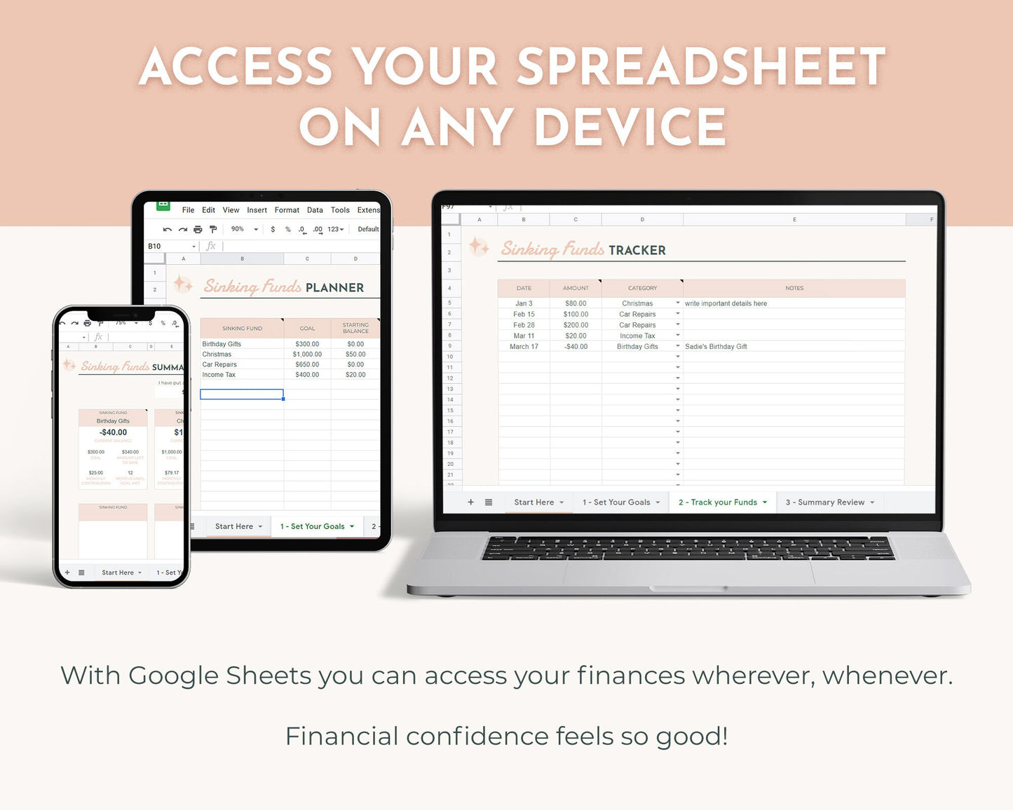 Sinking Funds Spreadsheet