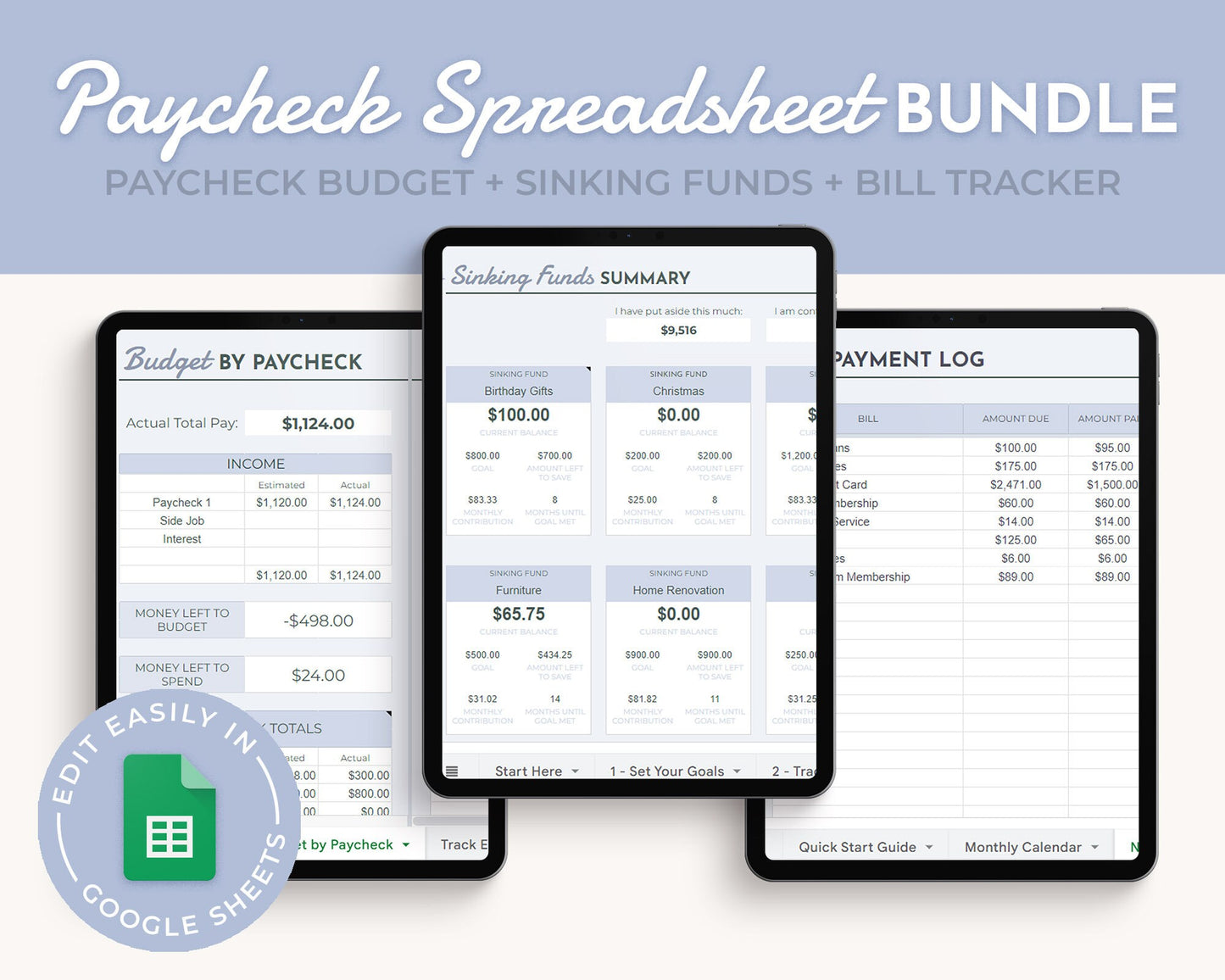 Budget By Paycheck Bundle