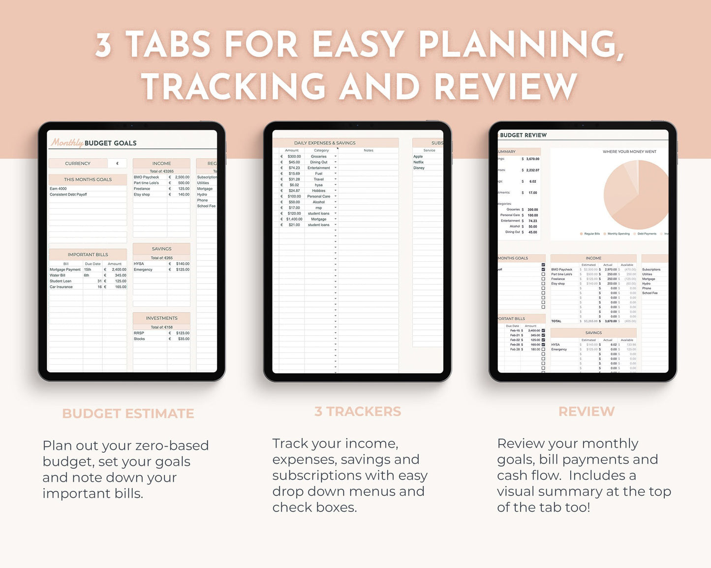 Monthly Budget Spreadsheet
