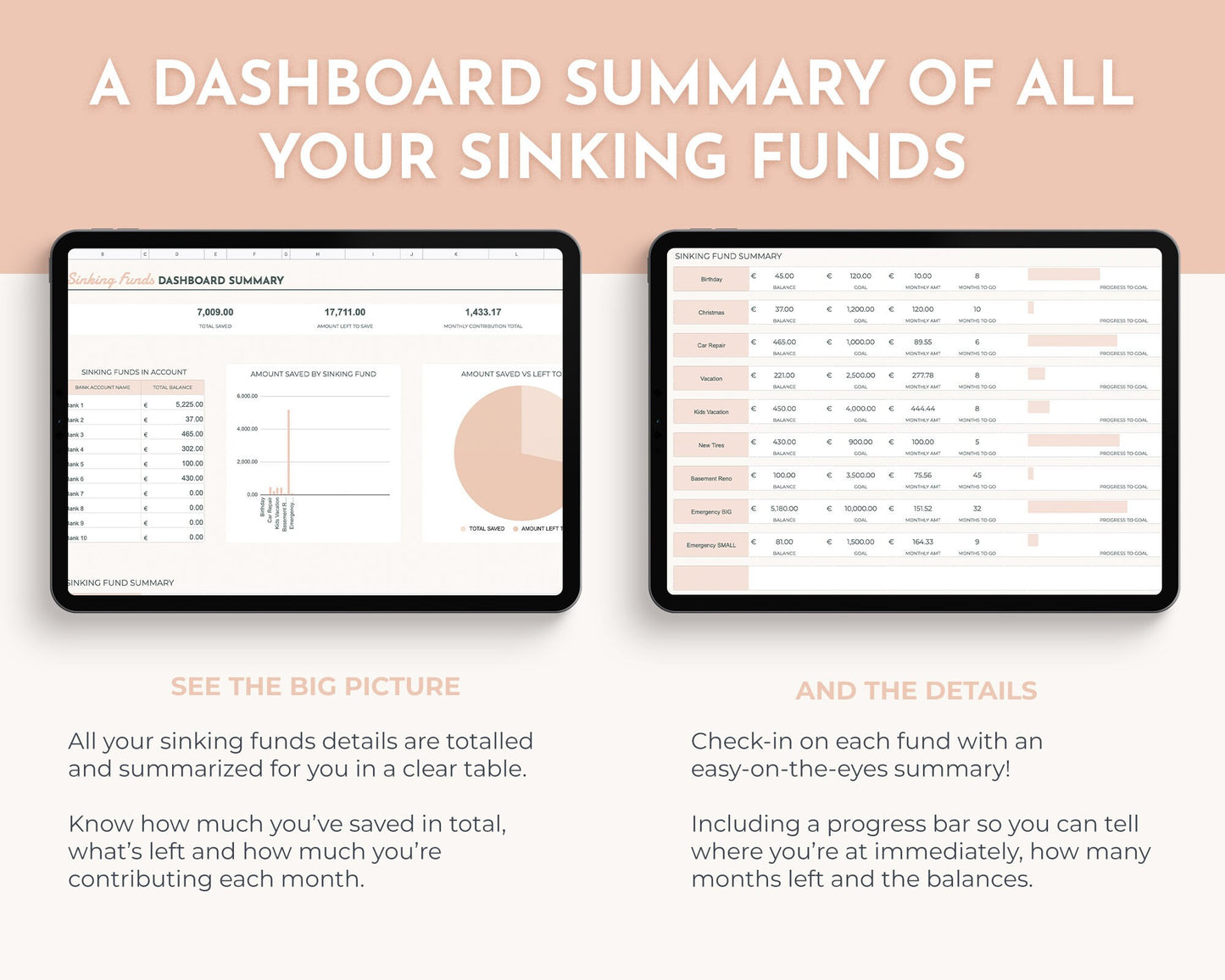 Sinking Funds Tracker - Updated!