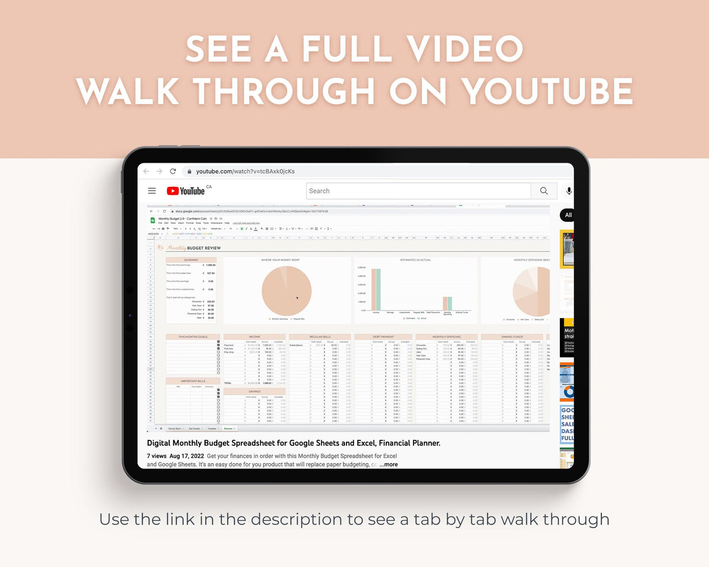 Monthly Budget Spreadsheet
