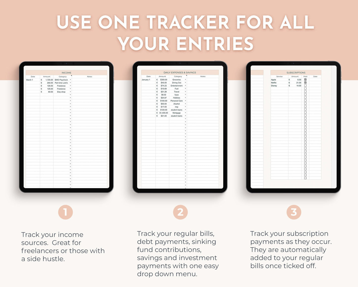 Monthly Budget Spreadsheet