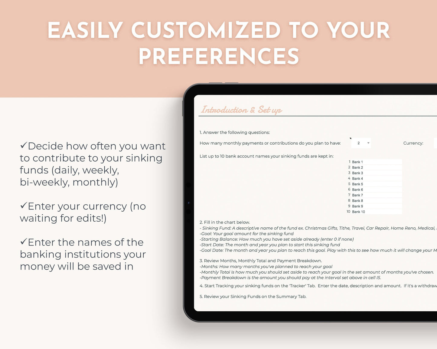 Sinking Funds Tracker - Updated!