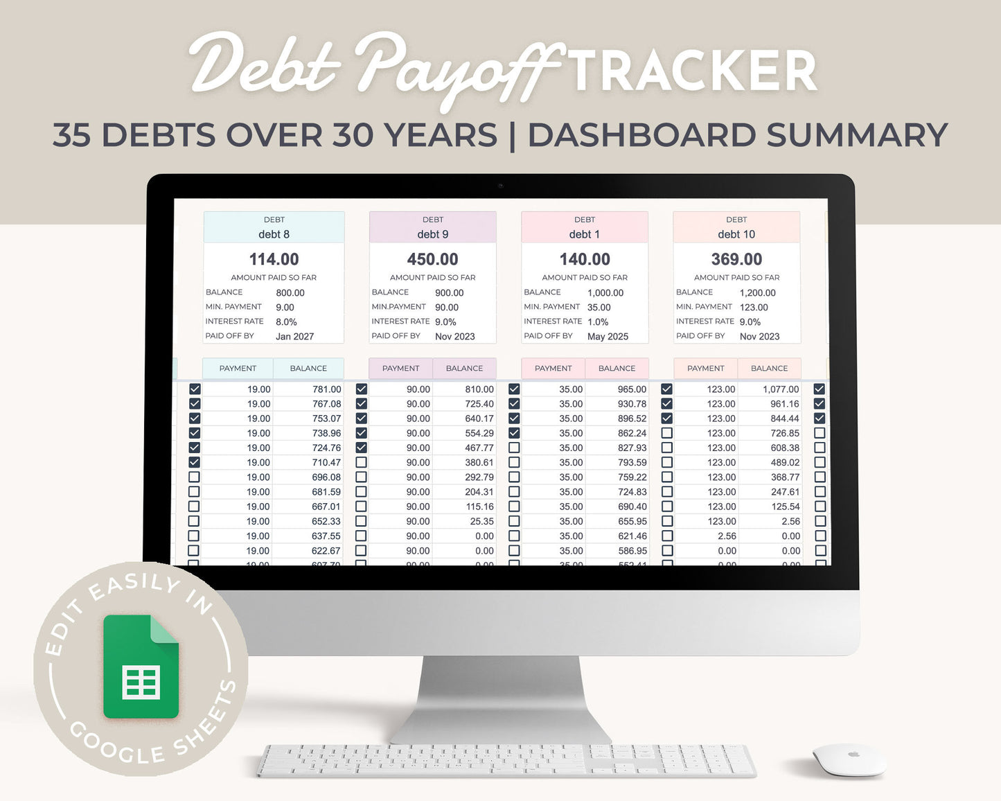 Debt Payoff Tracker Spreadsheet