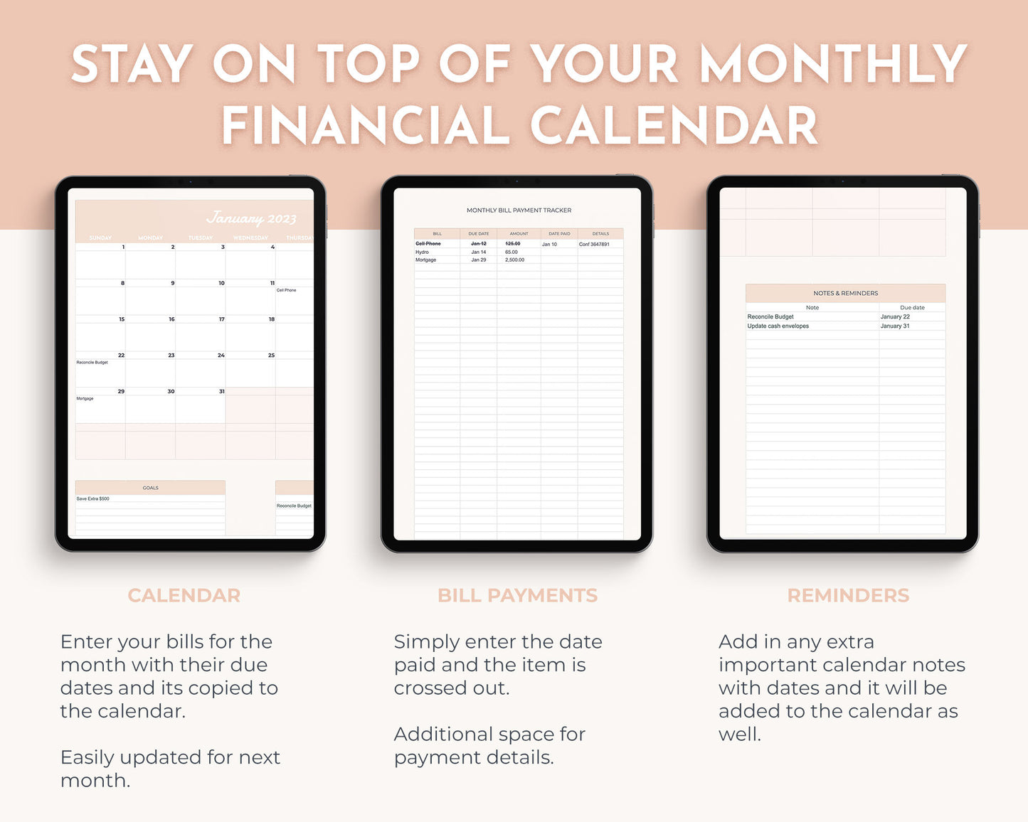 All in One Weekly Budget Digital Spreadsheet
