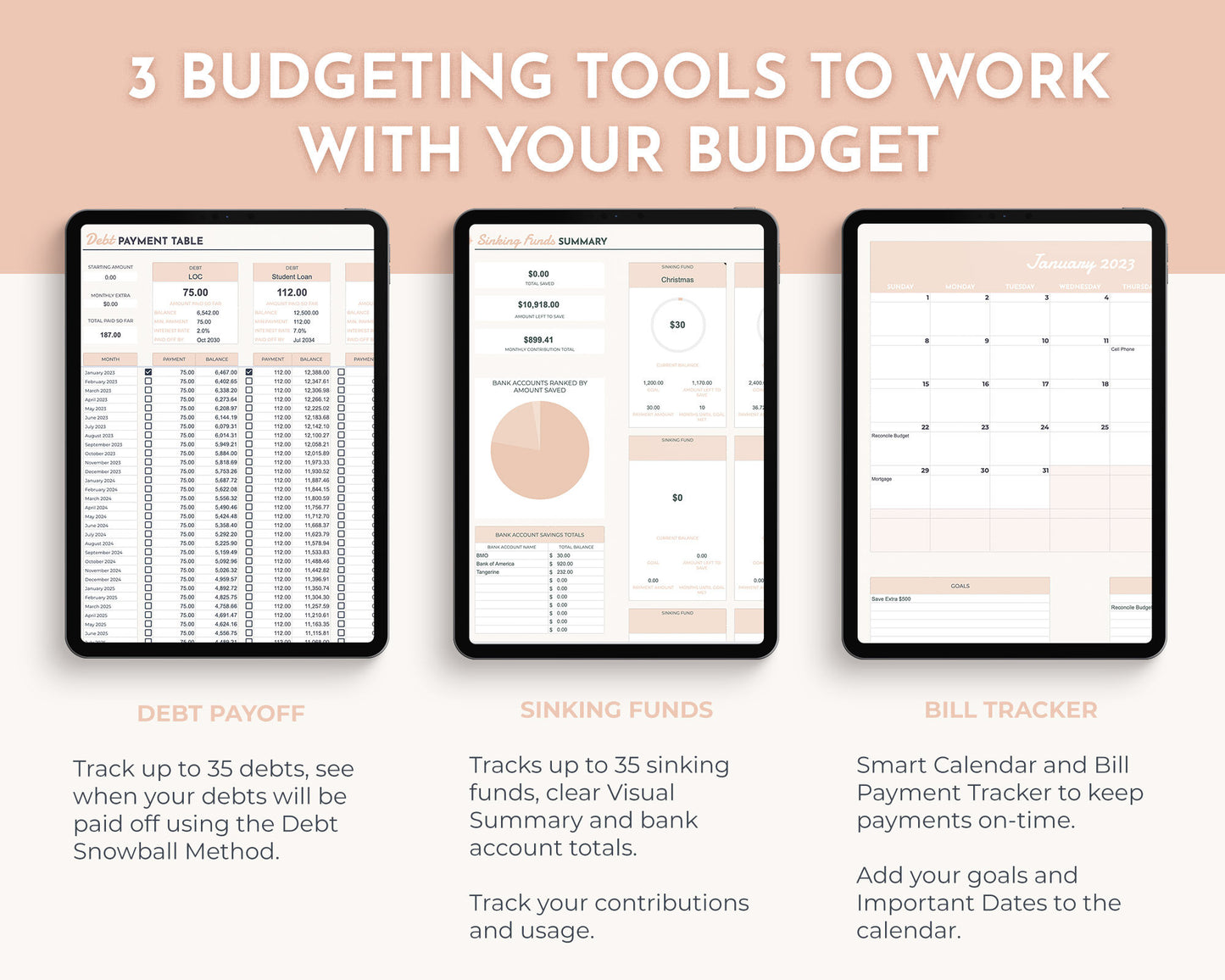 All in One Weekly Budget Digital Spreadsheet