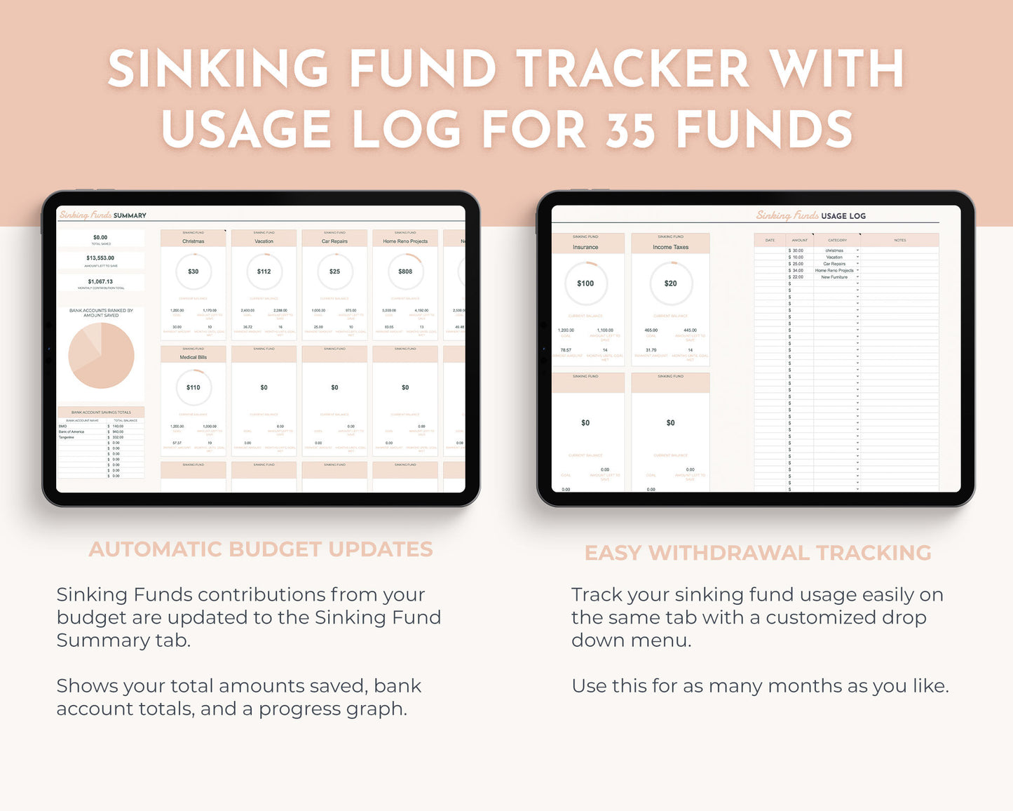 All in One Weekly Budget Digital Spreadsheet