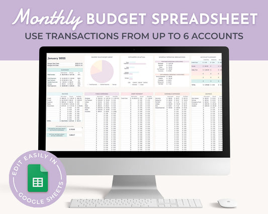 Monthly Budget Spreadsheet