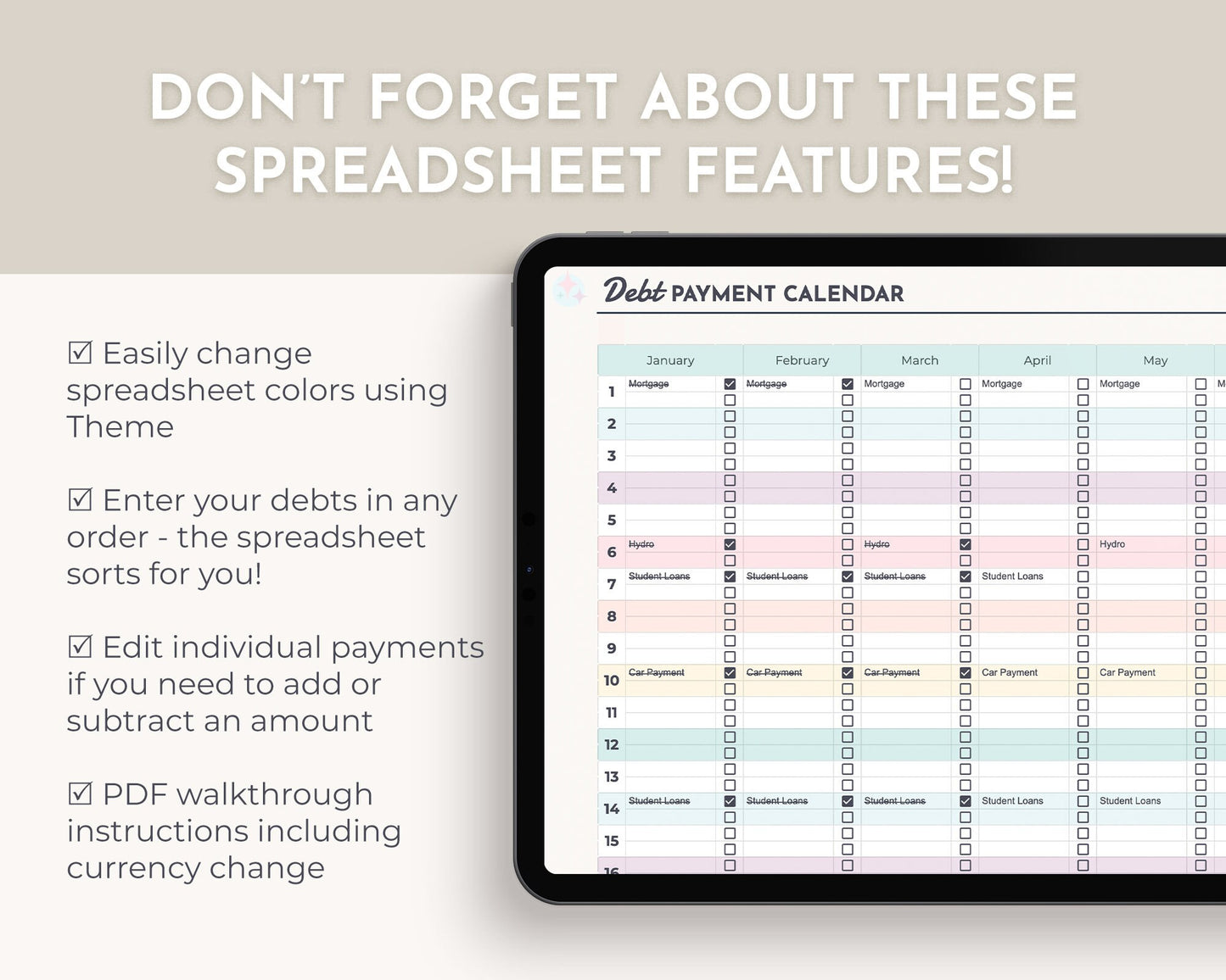 Debt Payoff Tracker Spreadsheet