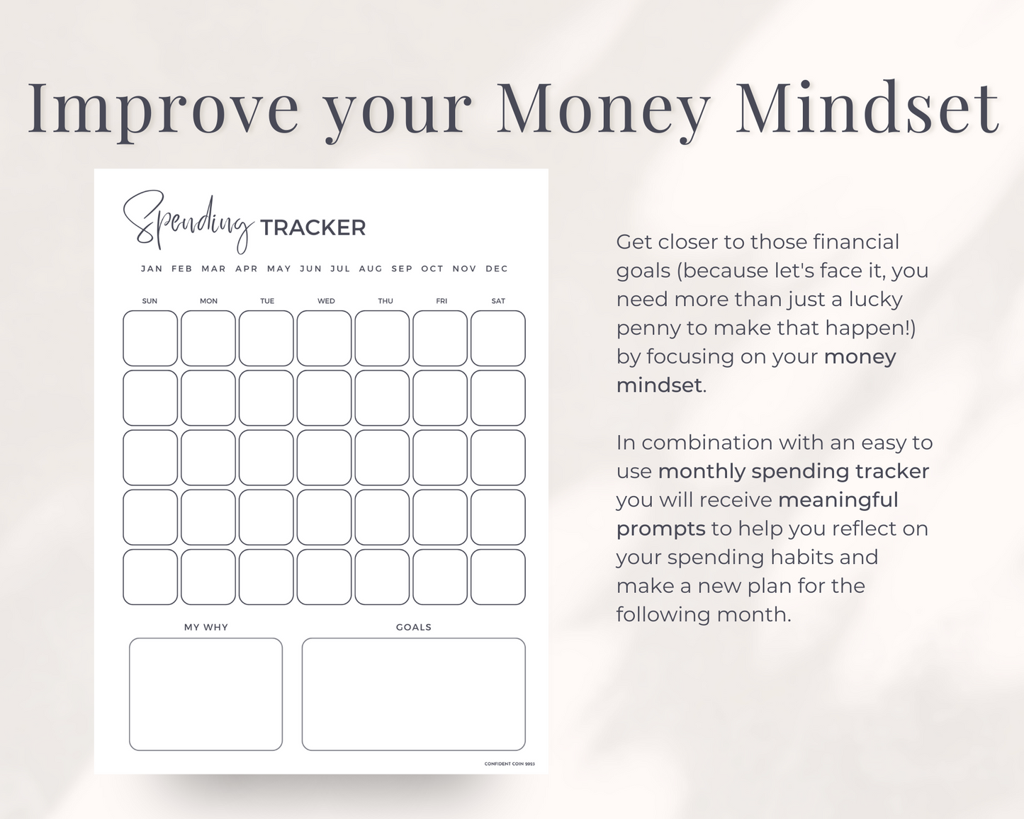 Printable Money Mindset Spending Tracker