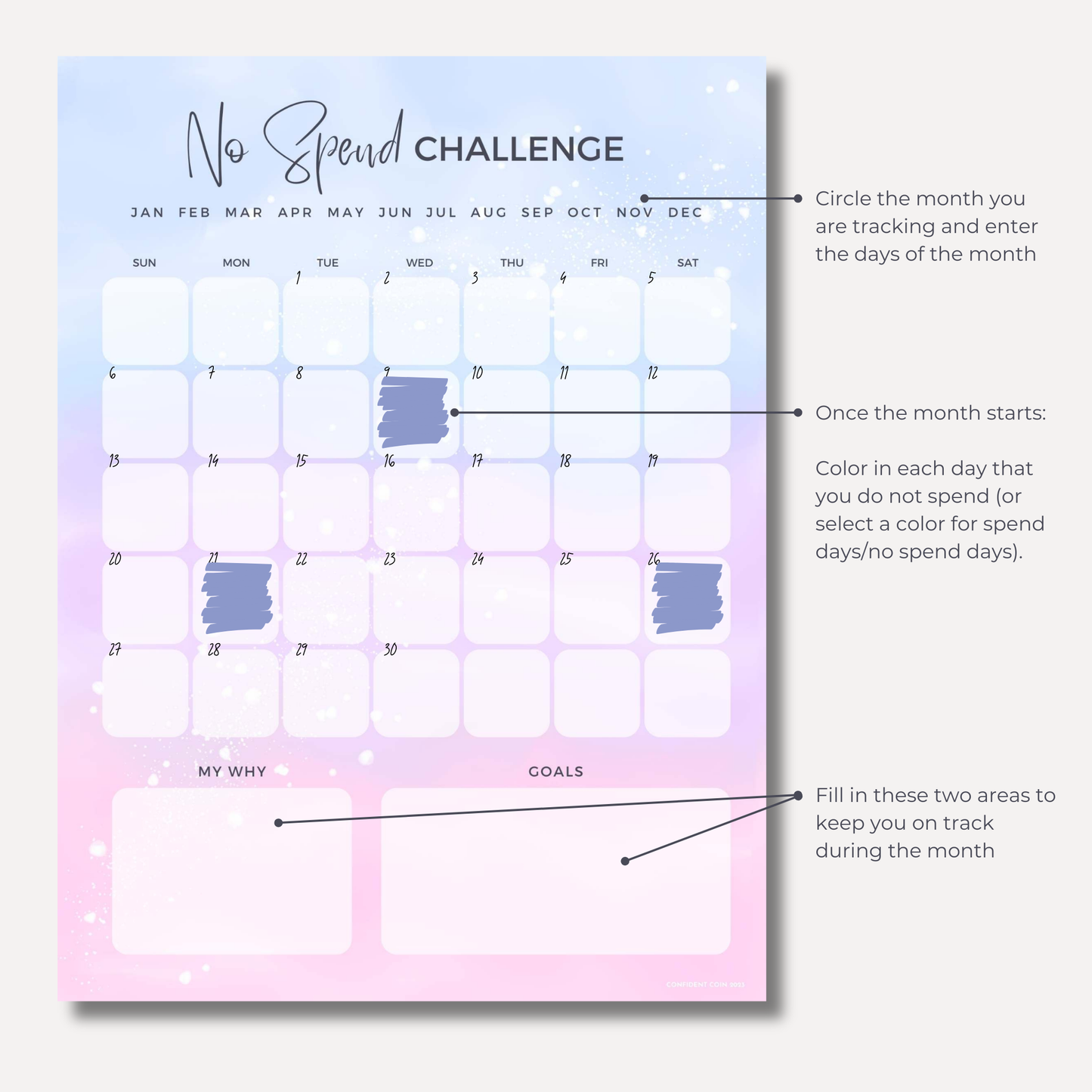 30 Day Saving Challenge Printable