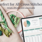 Cross Stitch Spending Tracker Personal Finance Spreadsheet for Google Sheets