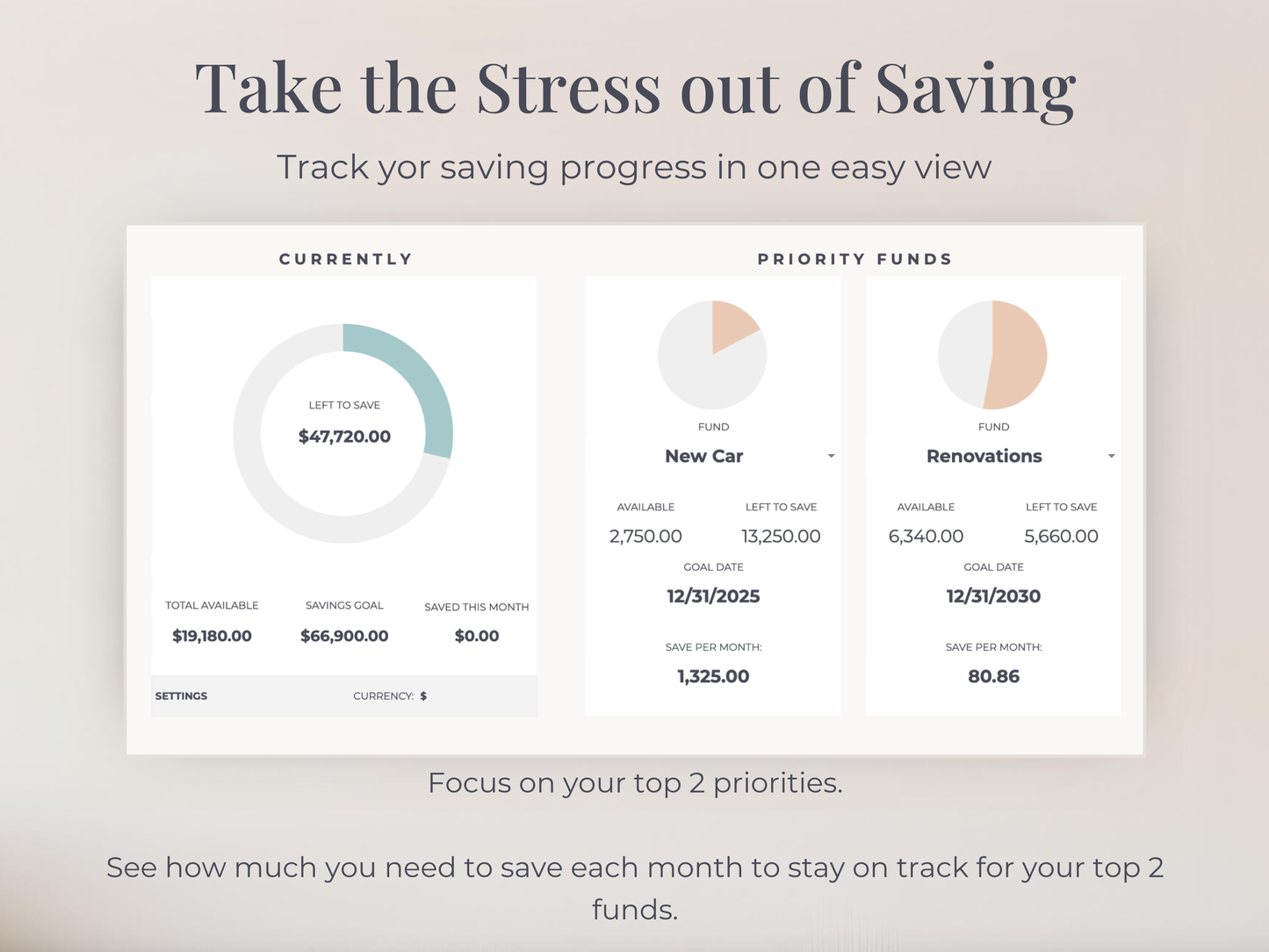 Savings Challenge Spreadsheet for Google Sheets