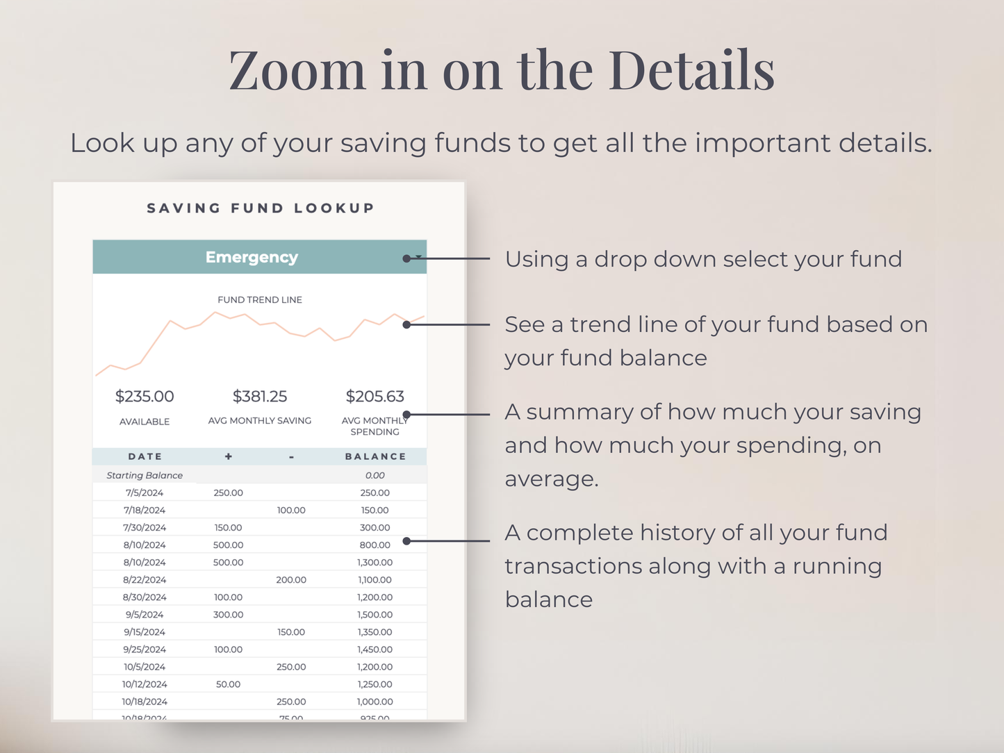 Savings Challenge Spreadsheet for Google Sheets
