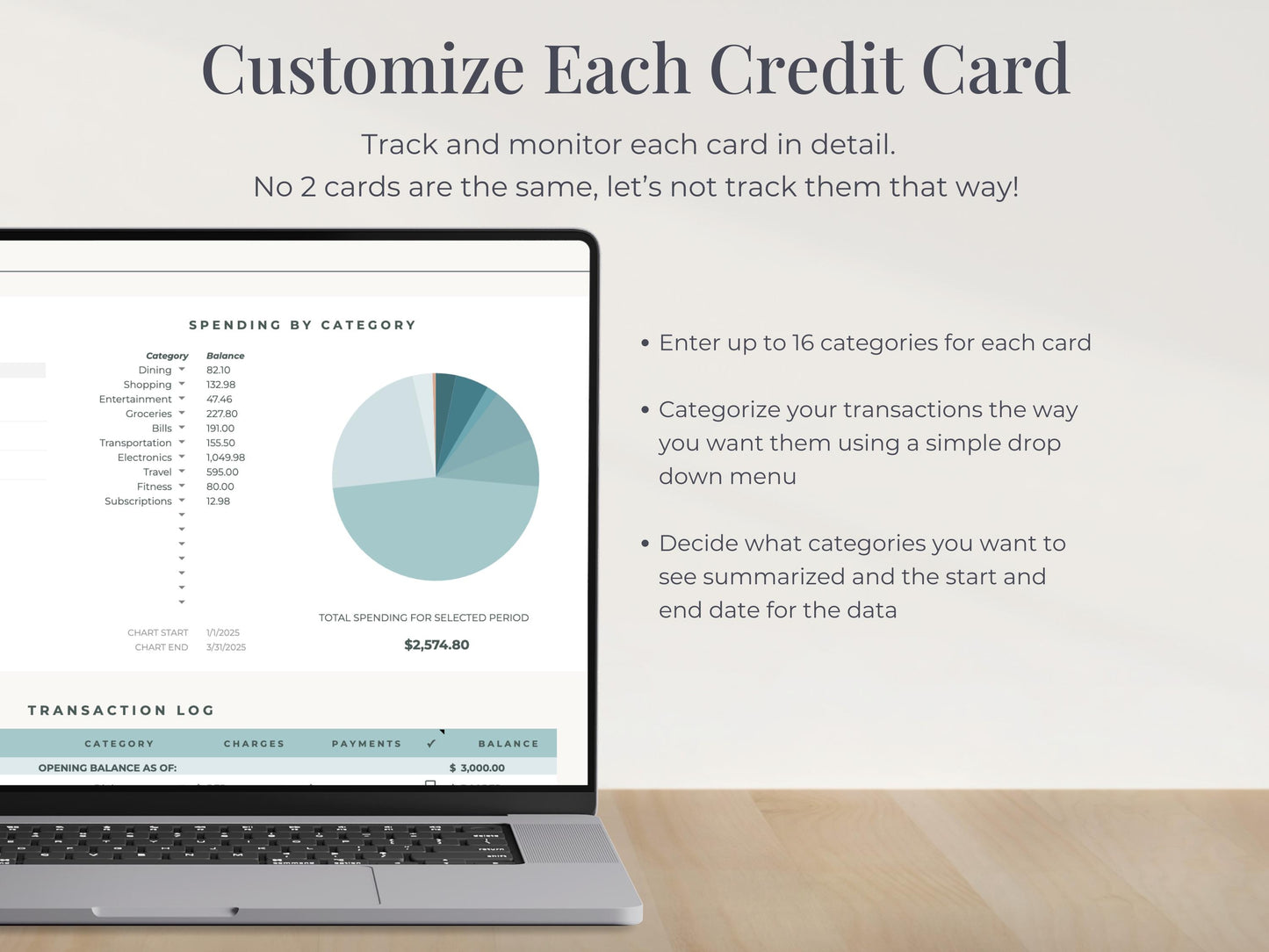 Credit Card Tracker Template for Google Sheets
