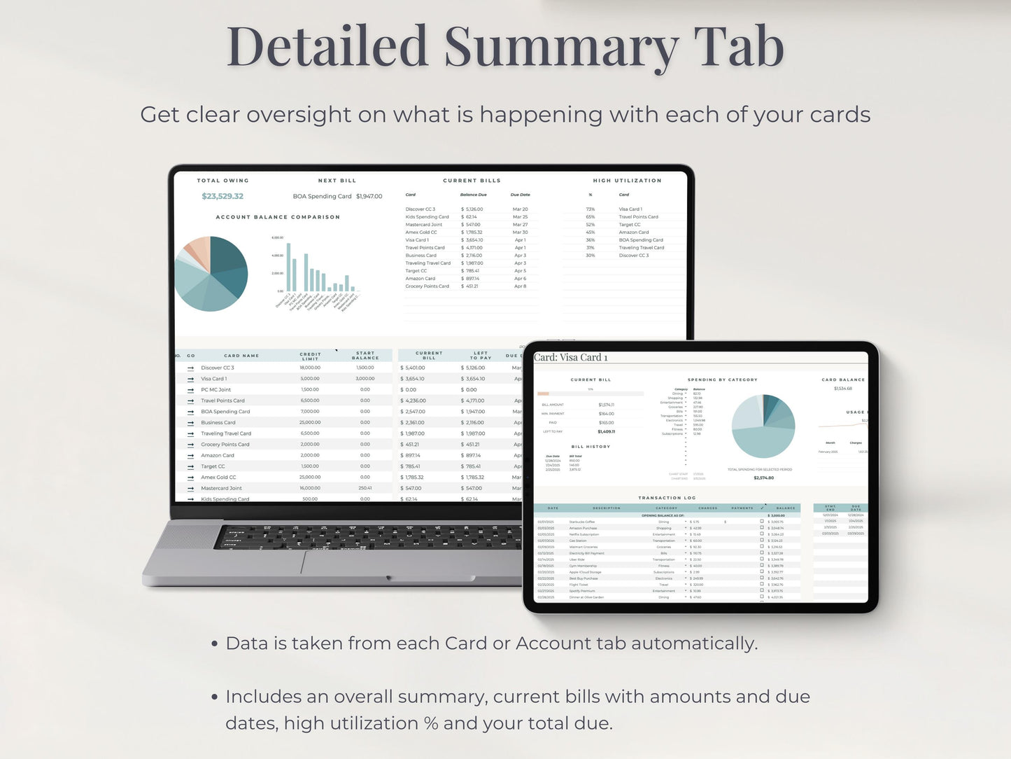 Credit Card Tracker Template for Google Sheets