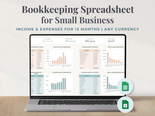 Easy Bookkeeping Template for Small Business