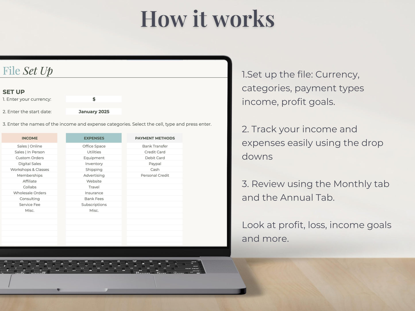 Easy Bookkeeping Template for Small Business