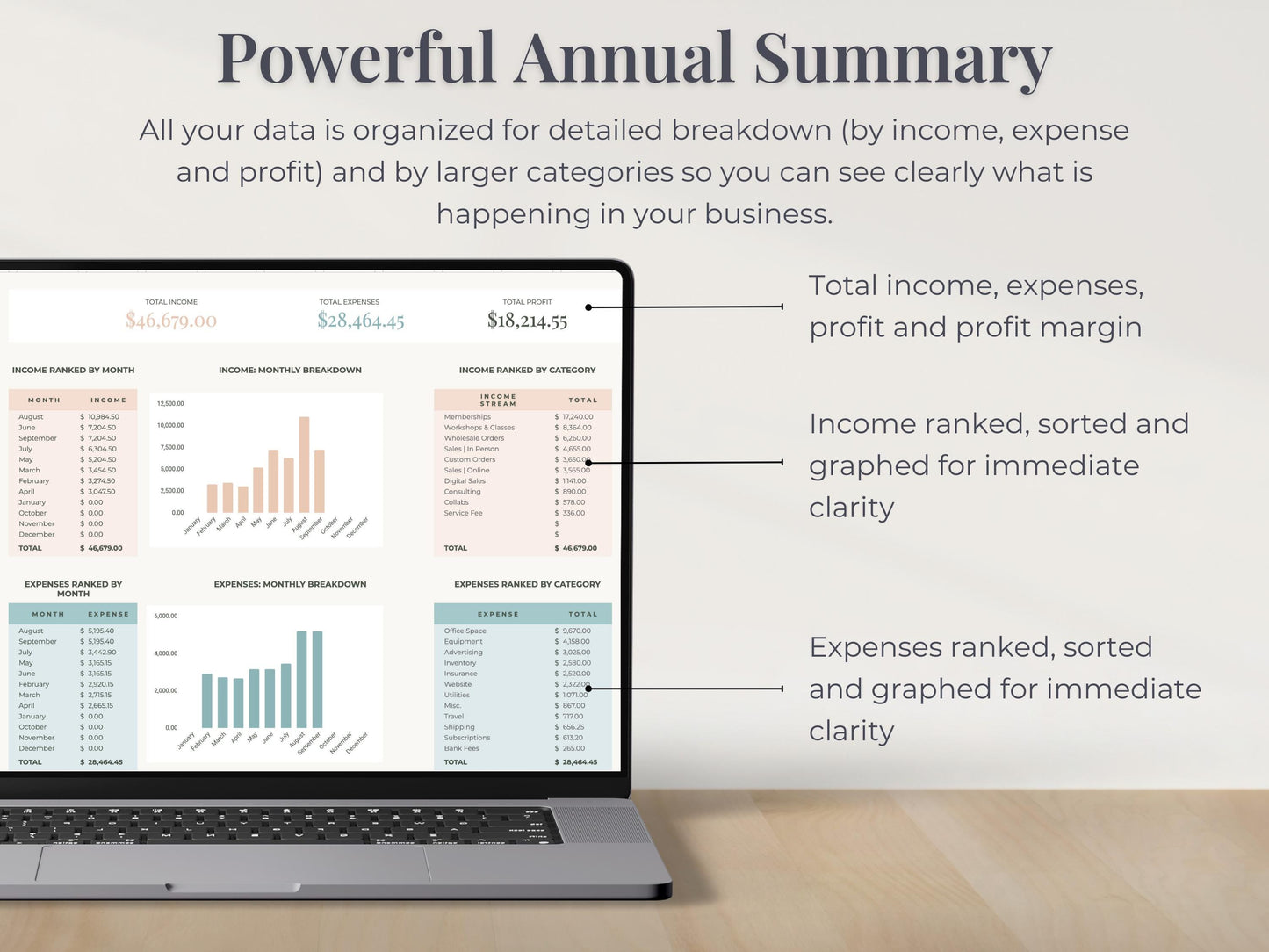 Easy Bookkeeping Template for Small Business