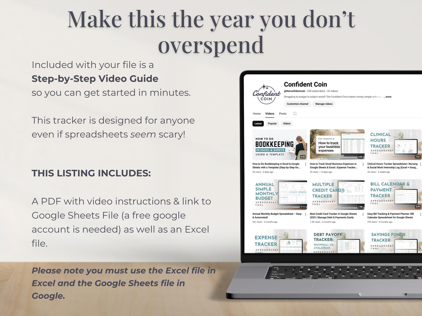 Christmas Budget Spreadsheet for Google Sheets & Excel