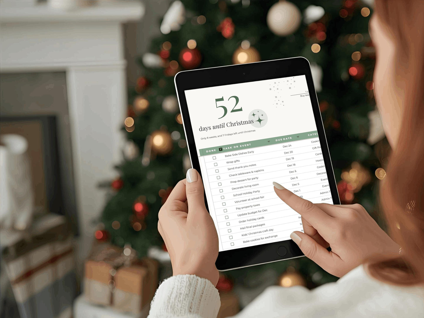 Christmas Calendar & Task List for Google Sheets