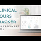 Clinical Hours Tracker for Social Work & Nursing Supervision Log Google Sheets & Excel