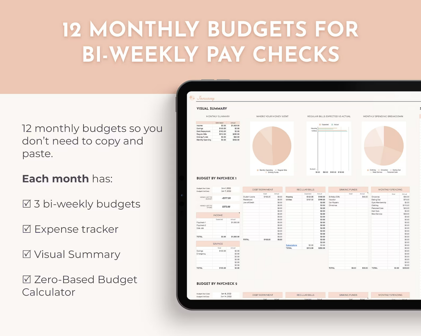 Bi-Weekly Annual Budget Tracker
