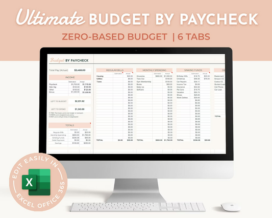 Ultimate Budget by Paycheck (Pink)