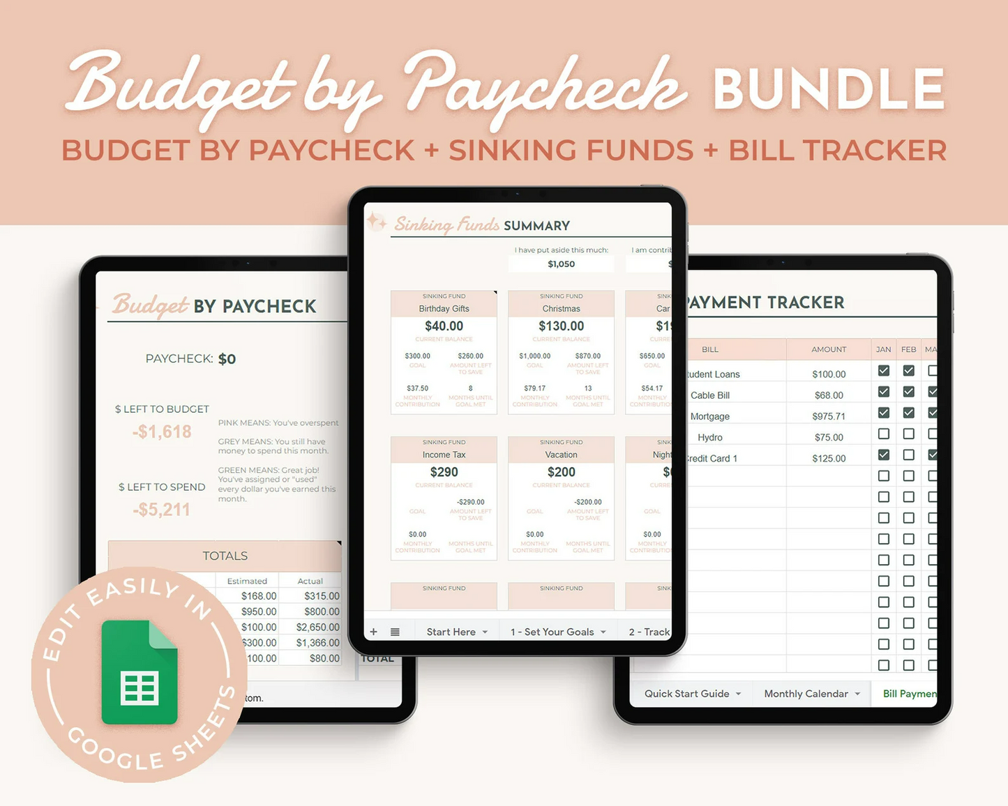Budget By Paycheck Bundle