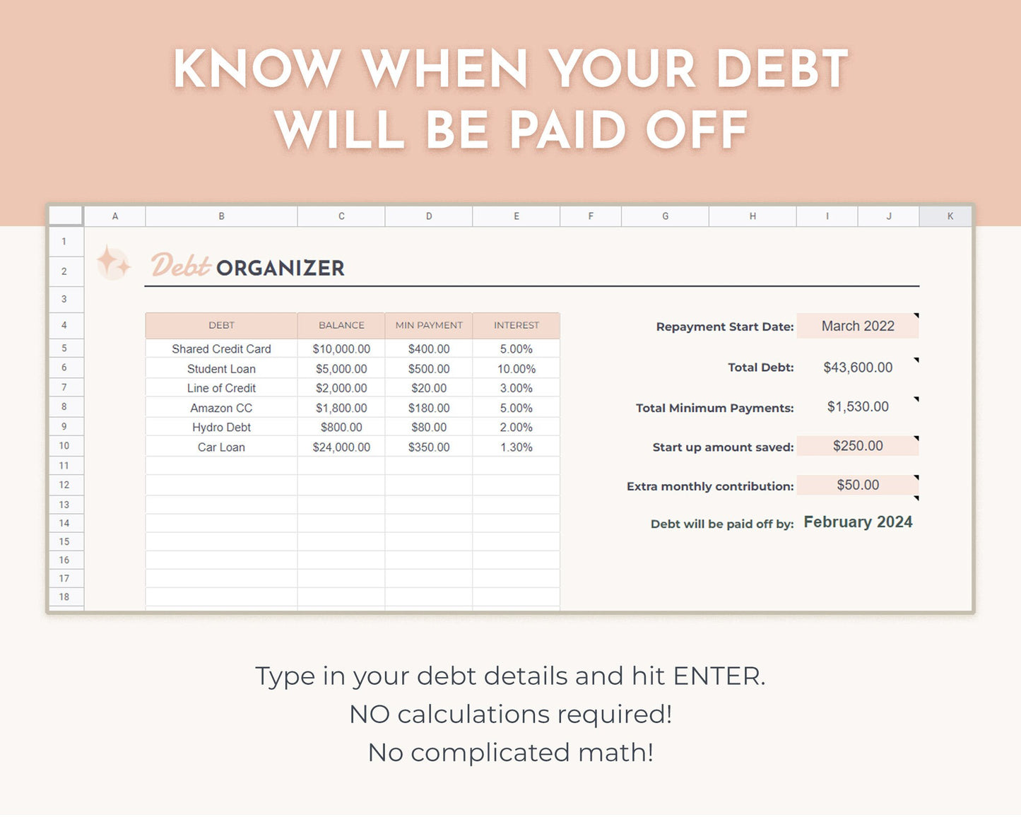 Debt Snowball Calculator