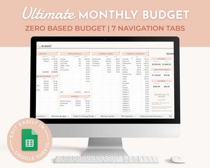 Ultimate Monthly Budget Spreadsheet