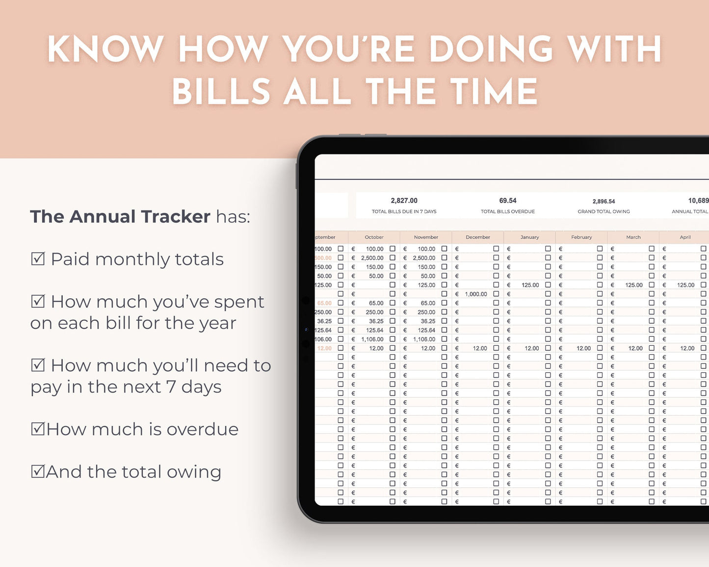 Annual Bill Tracker