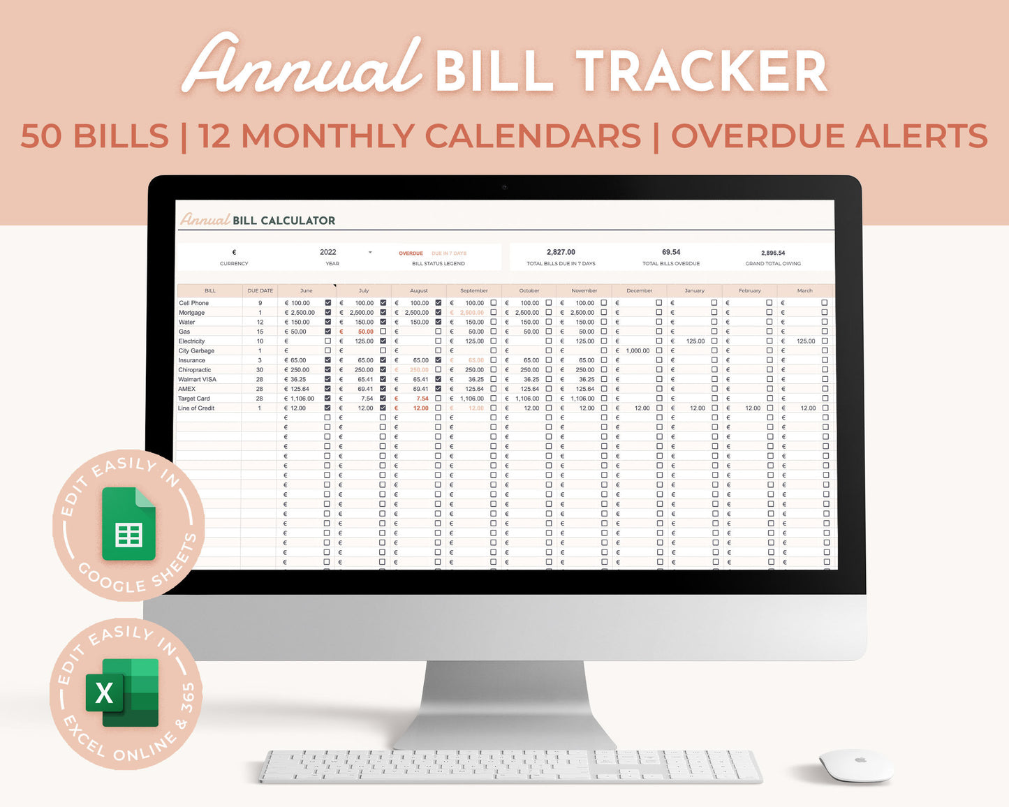 Bi-Weekly Budget by Paycheck Bundle