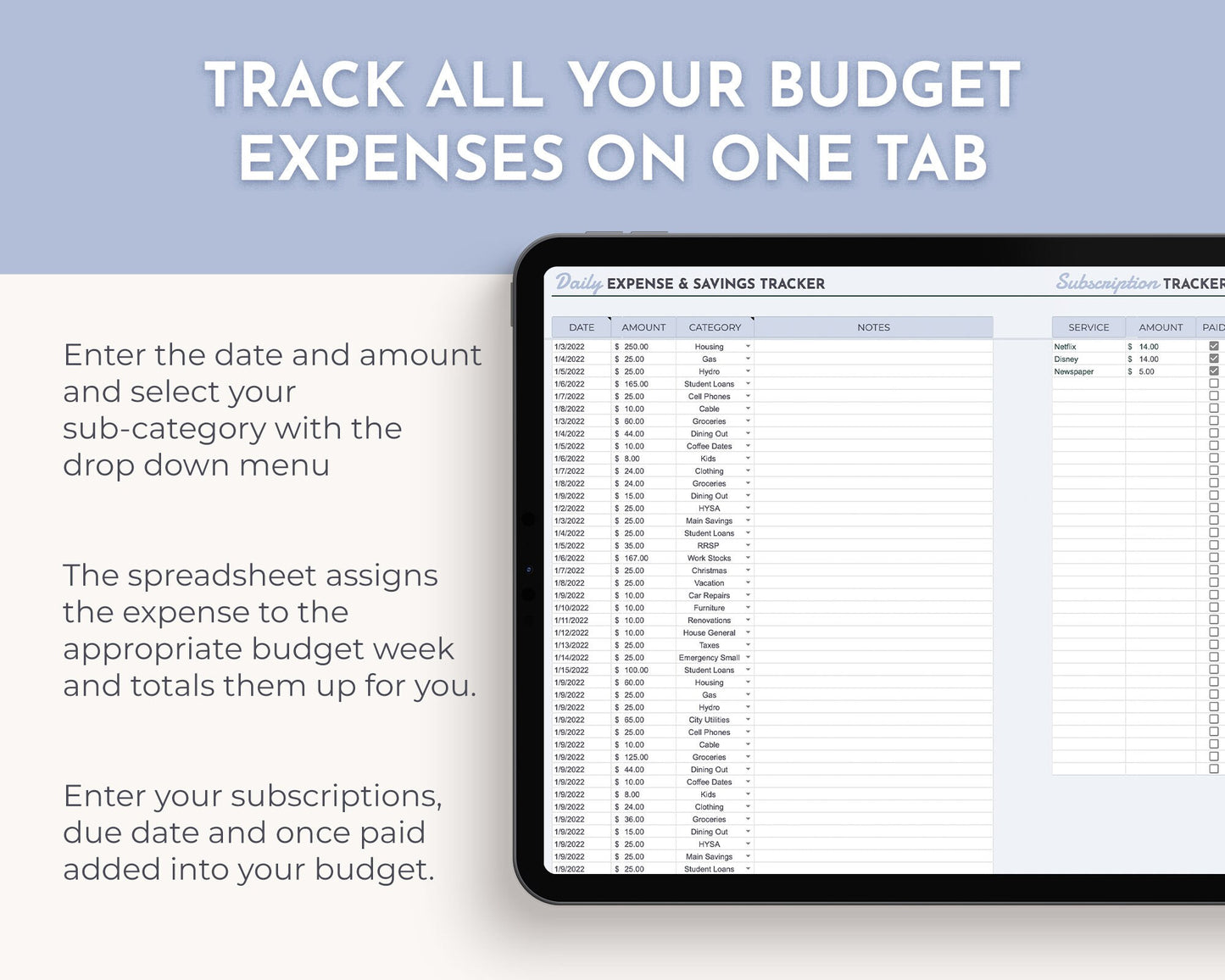 Weekly Paycheck Budget Spreadsheet