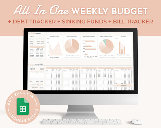 All in One Weekly Budget Digital Spreadsheet